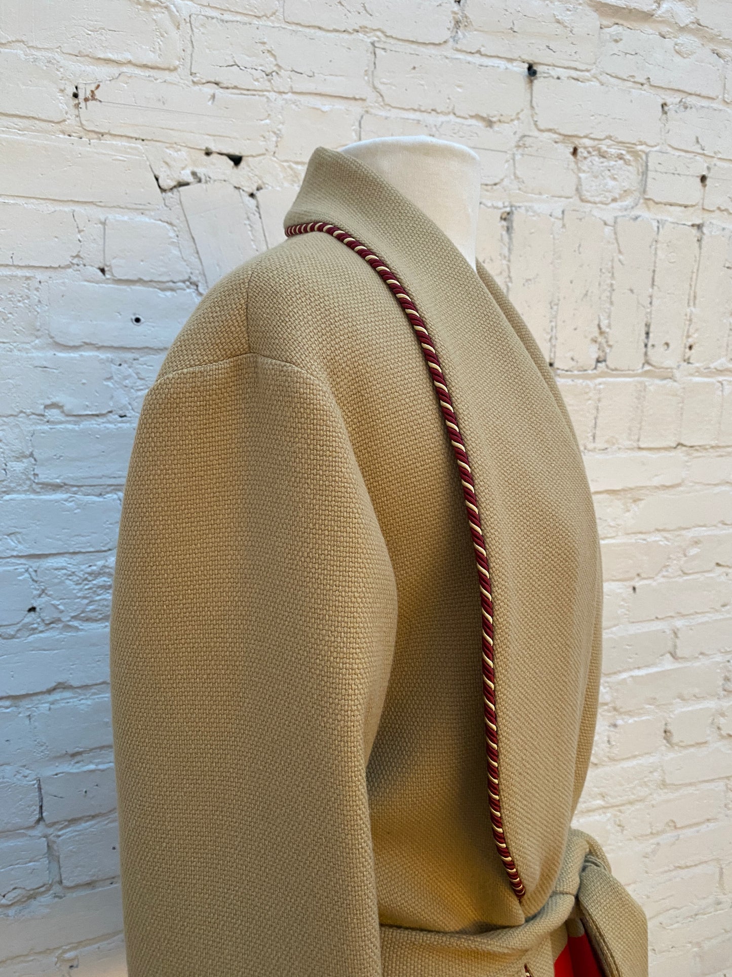 Gucci Centennial Tan, Red, & Green "Seats Reclined" Cardigan, 38