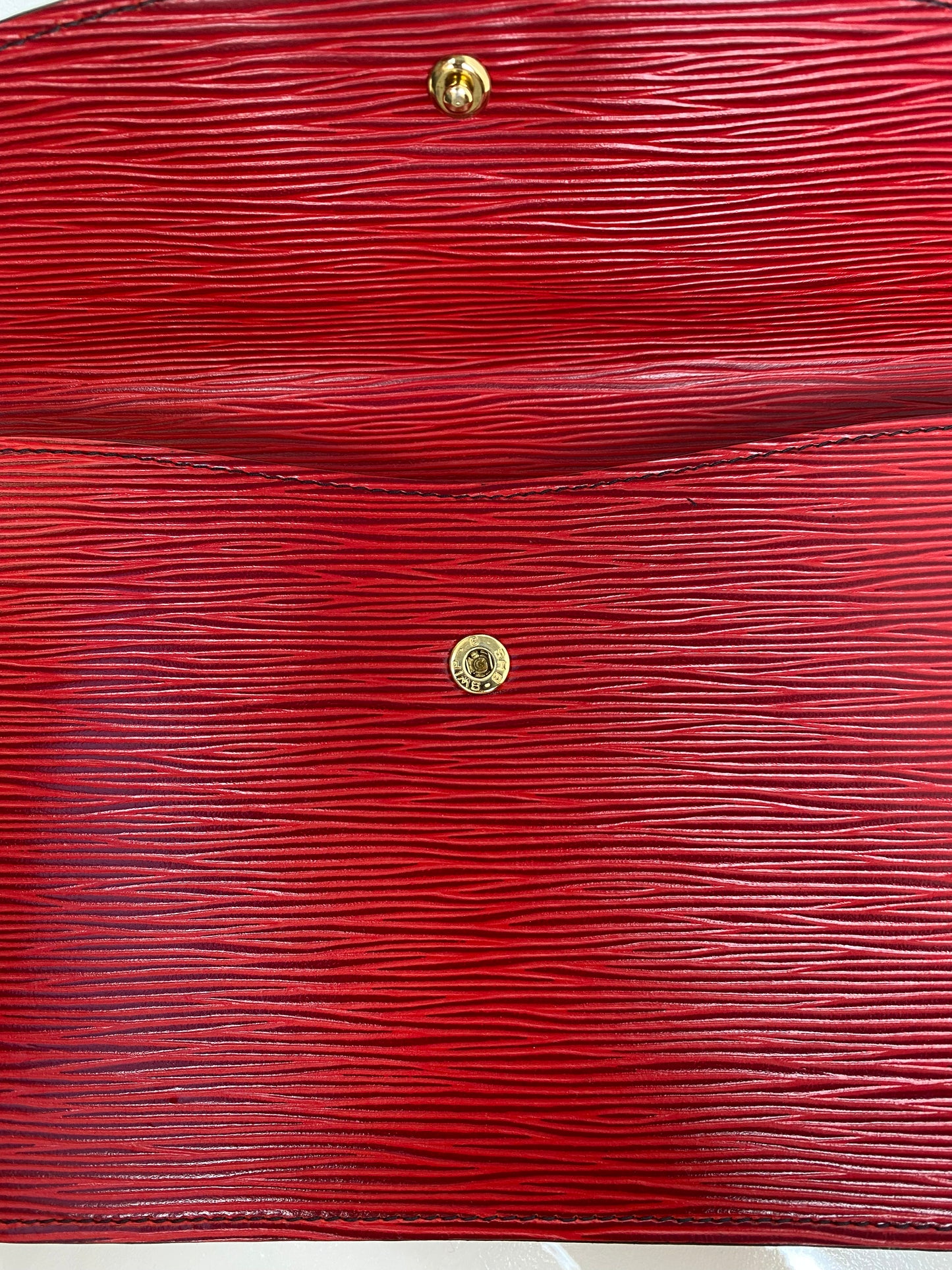 Louis Vuitton Red Epi Envelope Clutch