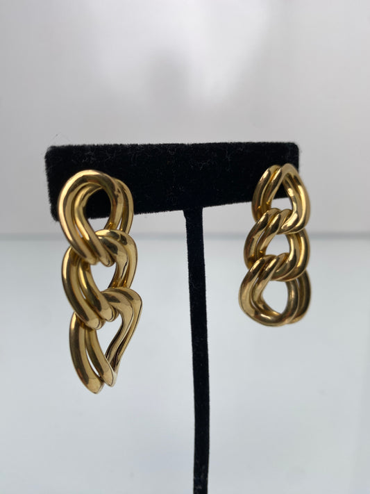 14KY 3 Chain Link Earrings