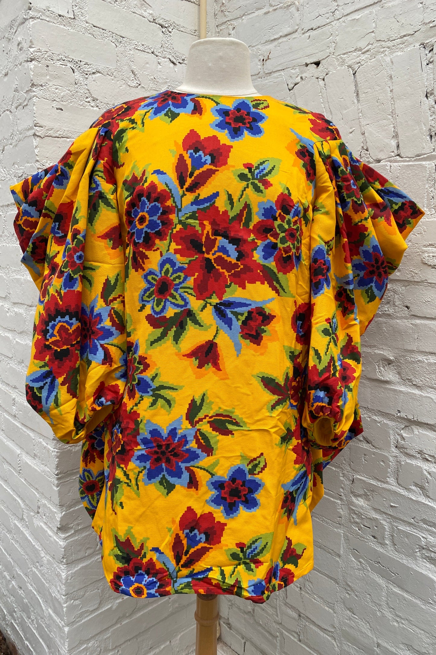 Carolina Herrera Yellow, Red, Blue, & Green Floral Mini Dress, 2