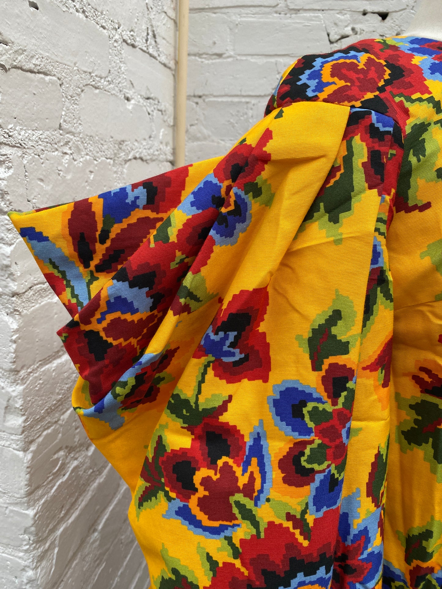 Carolina Herrera Yellow, Red, Blue, & Green Floral Mini Dress, 2