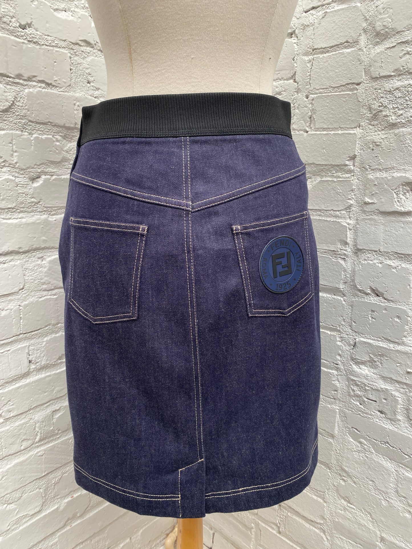 Fendi Dark Wash Denim Skirt, 42