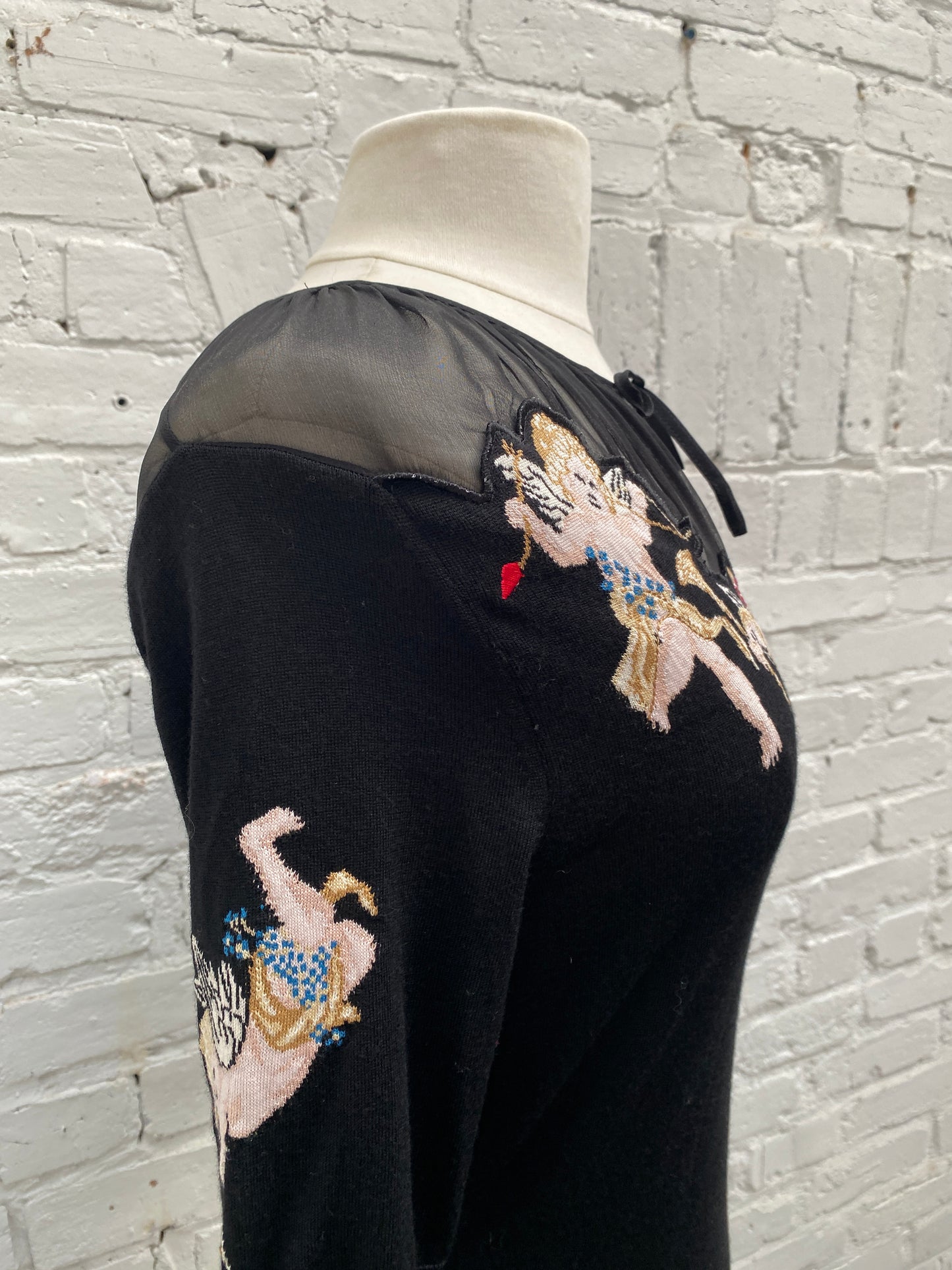 Dolce & Gabbana Black & Multicolor Angels Top, 42