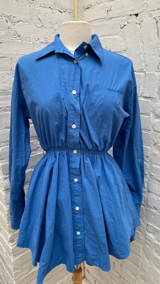 Miu Miu Periwinkle Blue Poplin Dress, 36
