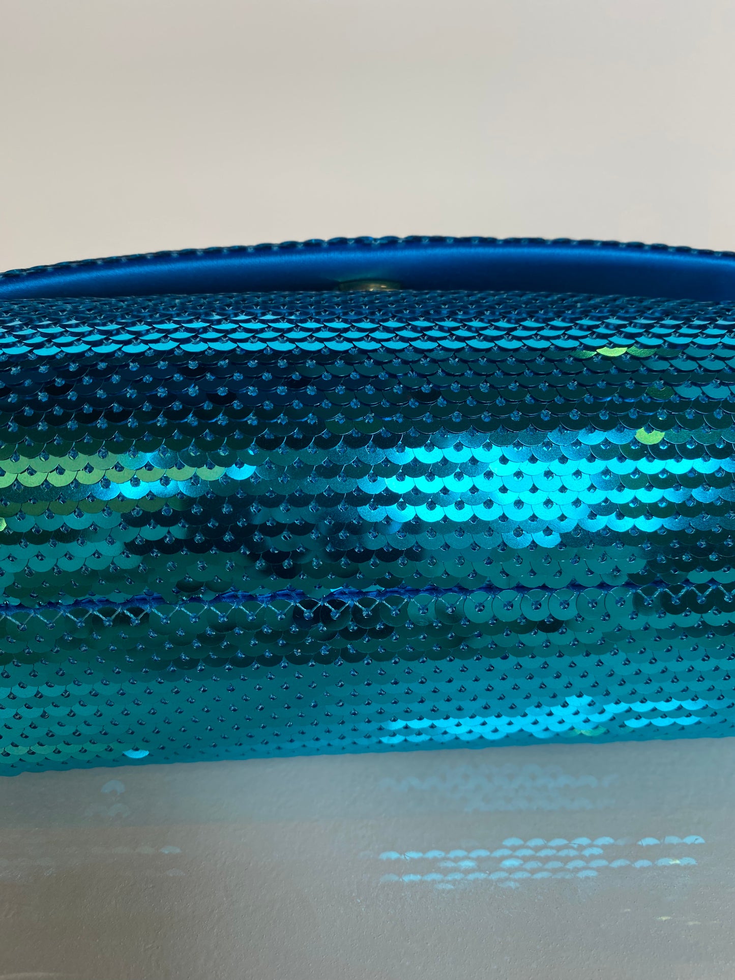 Tom Ford Label Teal Mini Sequin Bag GHW