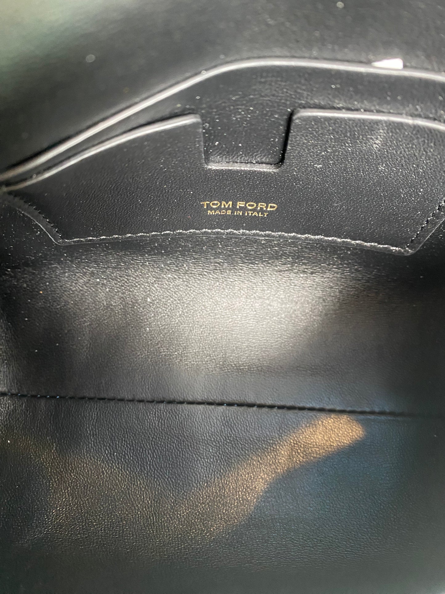 Tom Ford Label Teal Mini Sequin Bag GHW