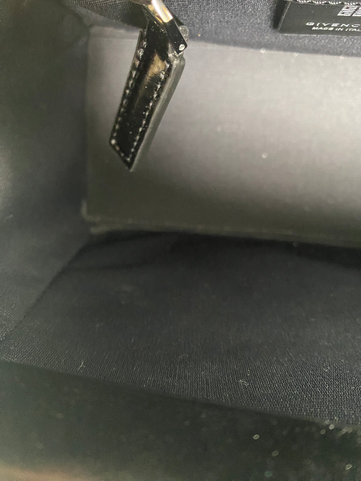 Givenchy Mini Antigona Lock Black Satin and Strass Crossbody Bag