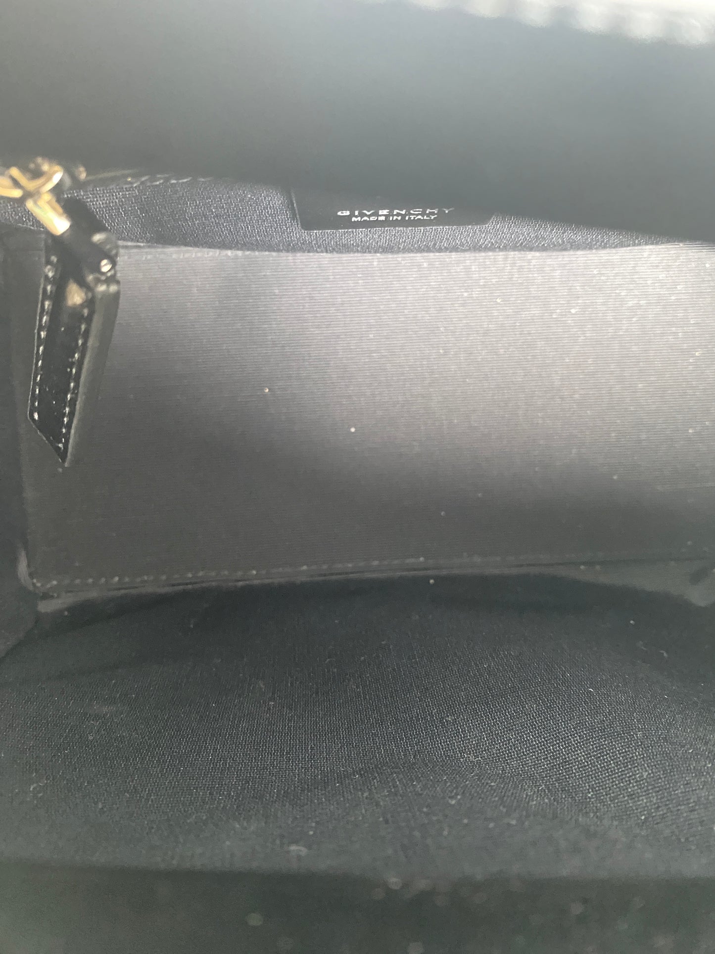 Givenchy Mini Antigona Lock Black Satin and Strass Crossbody Bag