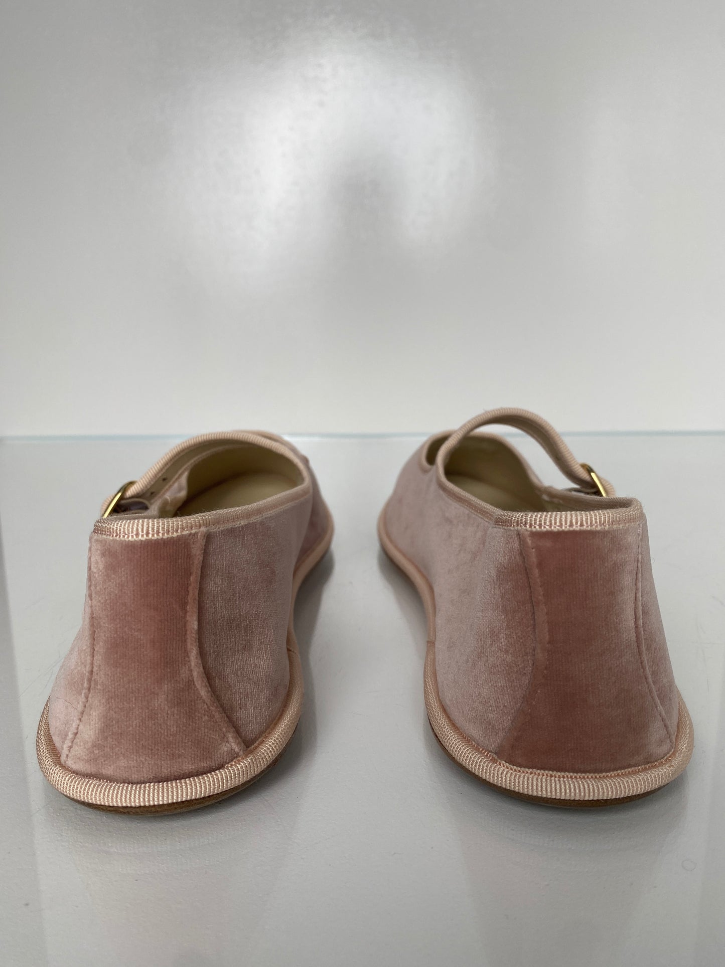 Celine Light Pink Eve Triomphe Mary-Jane Flats, 41