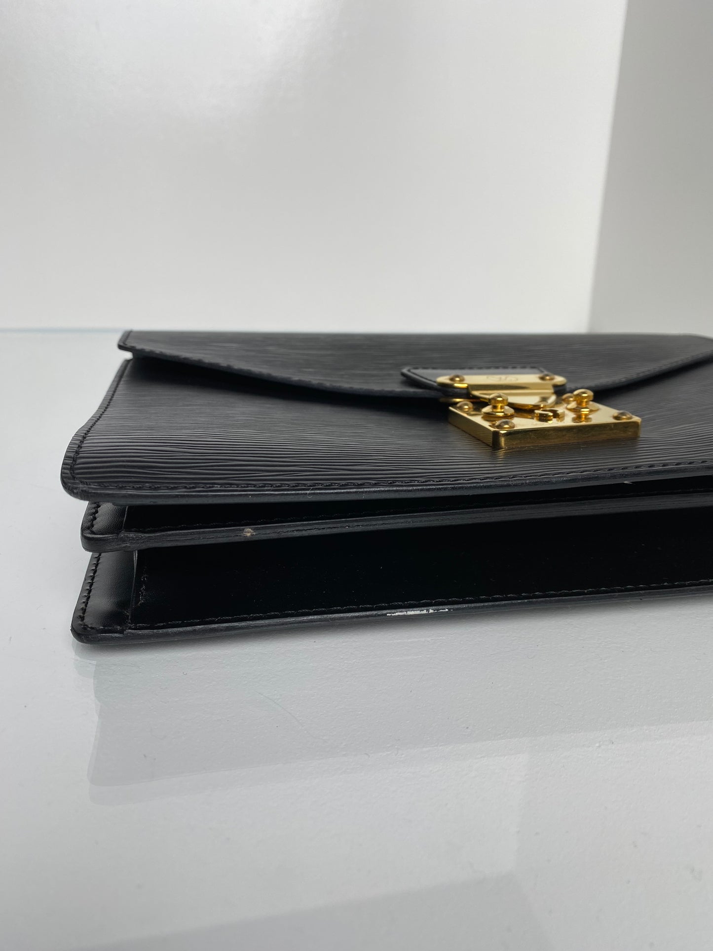 Louis Vuitton Monceau 28 Black Epi Top Handle Bag