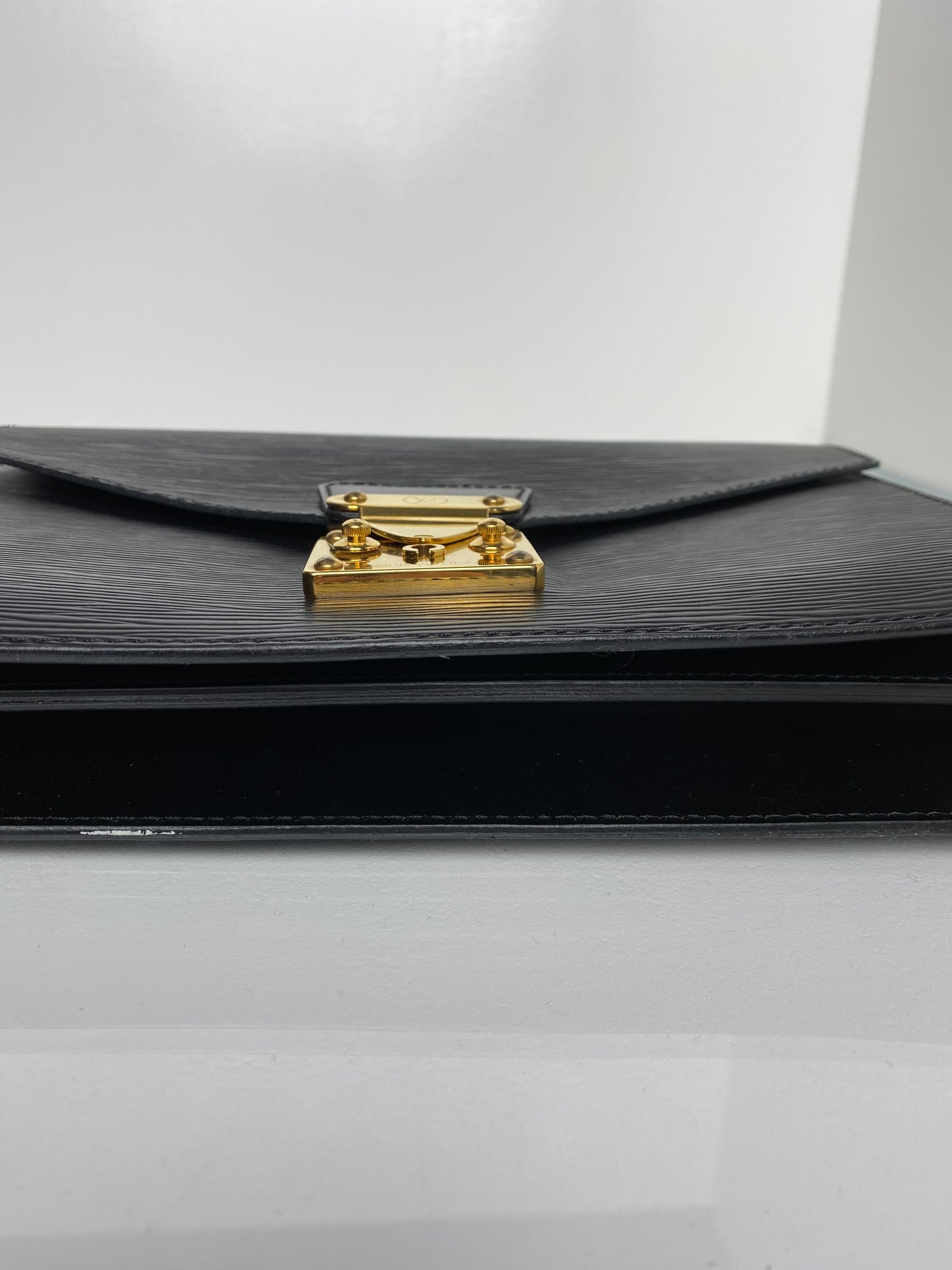 Louis Vuitton Monceau 28 Black Epi Top Handle Bag