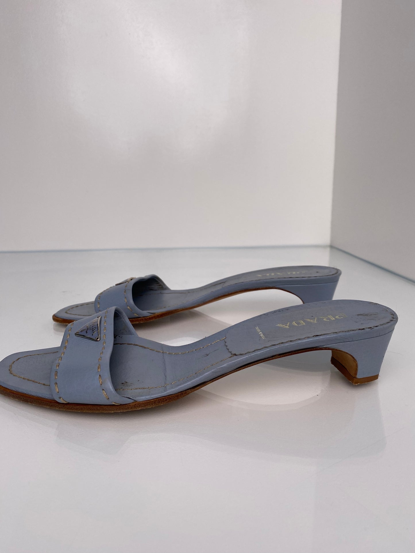 Prada Baby Blue Heels, 40