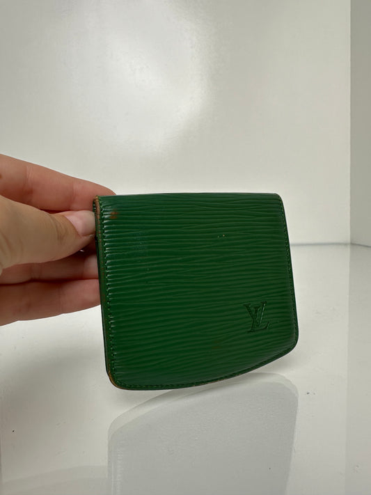 Louis Vuitton Vintage Green Epi Cardholder