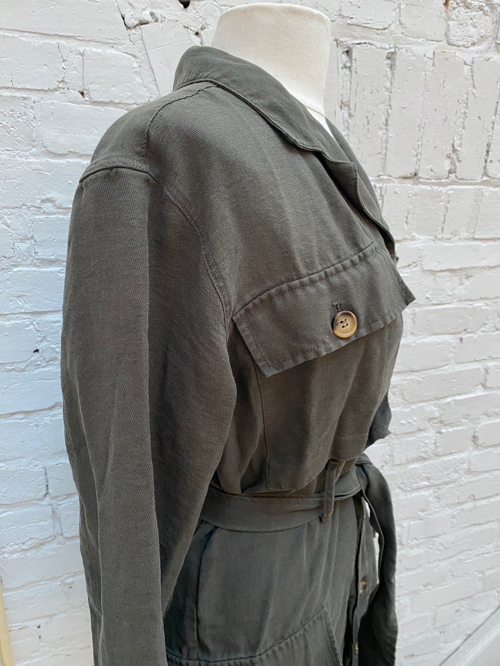 Anine Bing Army Green Dress, XS Anine Bing Army Green Dress, XS