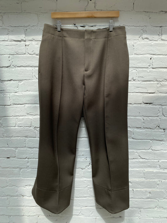 Bottega Veneta Green Wool Blend Pants, 46