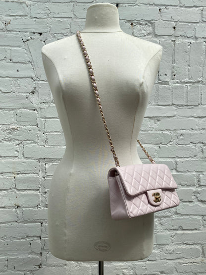 Chanel Light Pink Quilted Lambskin Mini Classic Flap Bag GHW #23