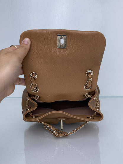 Chanel Caramel Duma Pockets Drawstring Caviar Backpack GHW