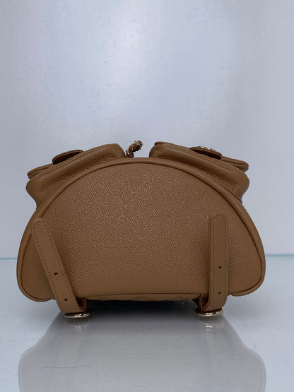 Chanel Caramel Duma Pockets Drawstring Caviar Backpack GHW