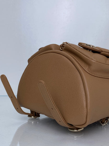 Chanel Caramel Duma Pockets Drawstring Caviar Backpack GHW