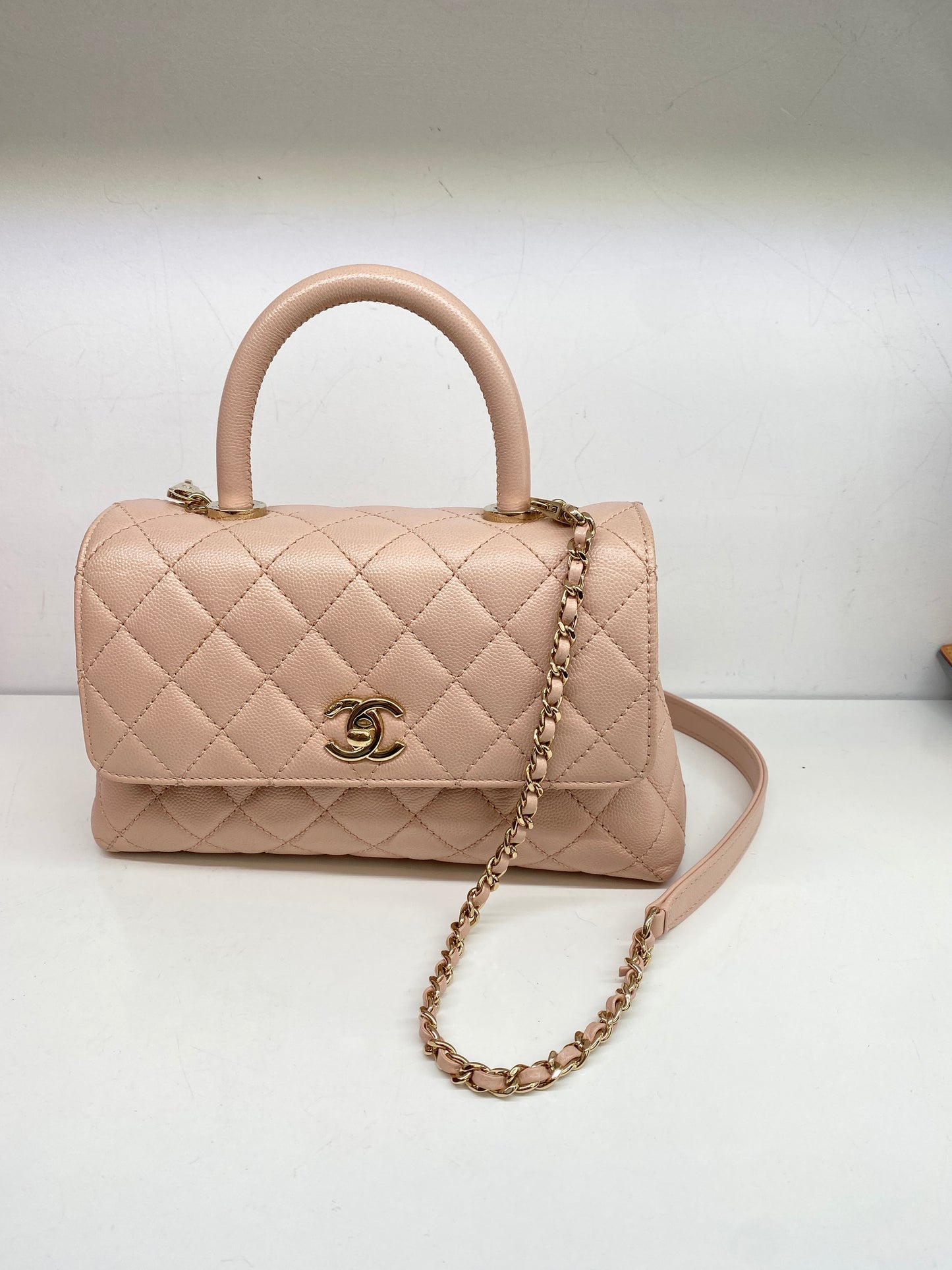 Chanel Coco Handle Small Light Pink GHW
