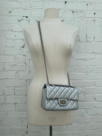 Chanel Silver Re-issue Small Flap Bag SHW