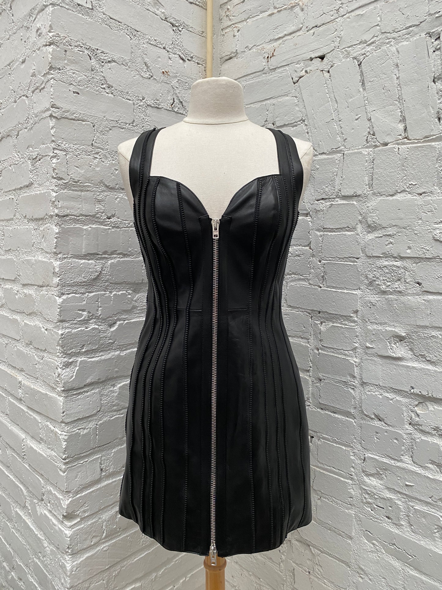 Givenchy Black Leather Dress, 40