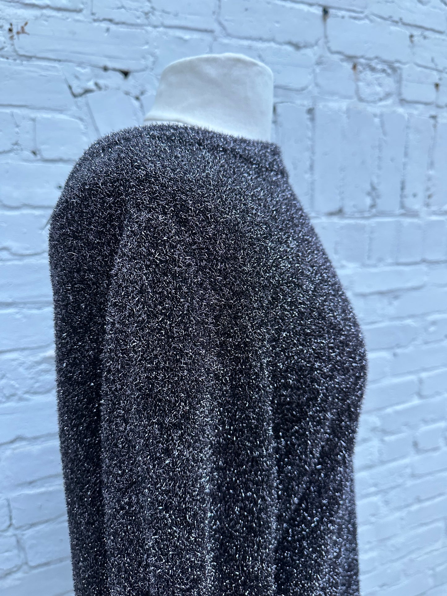 Maje Silver Sparkle Sweater, Sz 3