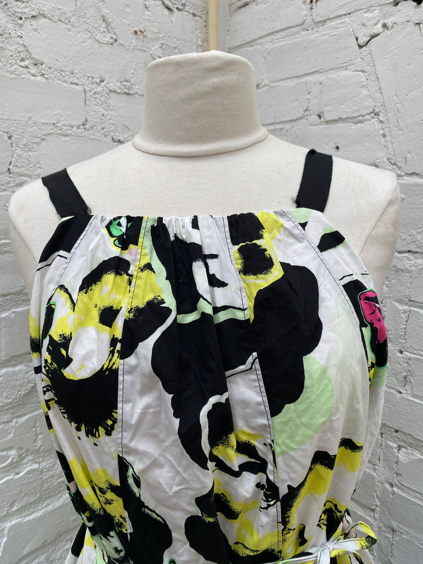 Peter Som Black, White, Yellow & Green Sundress, PL