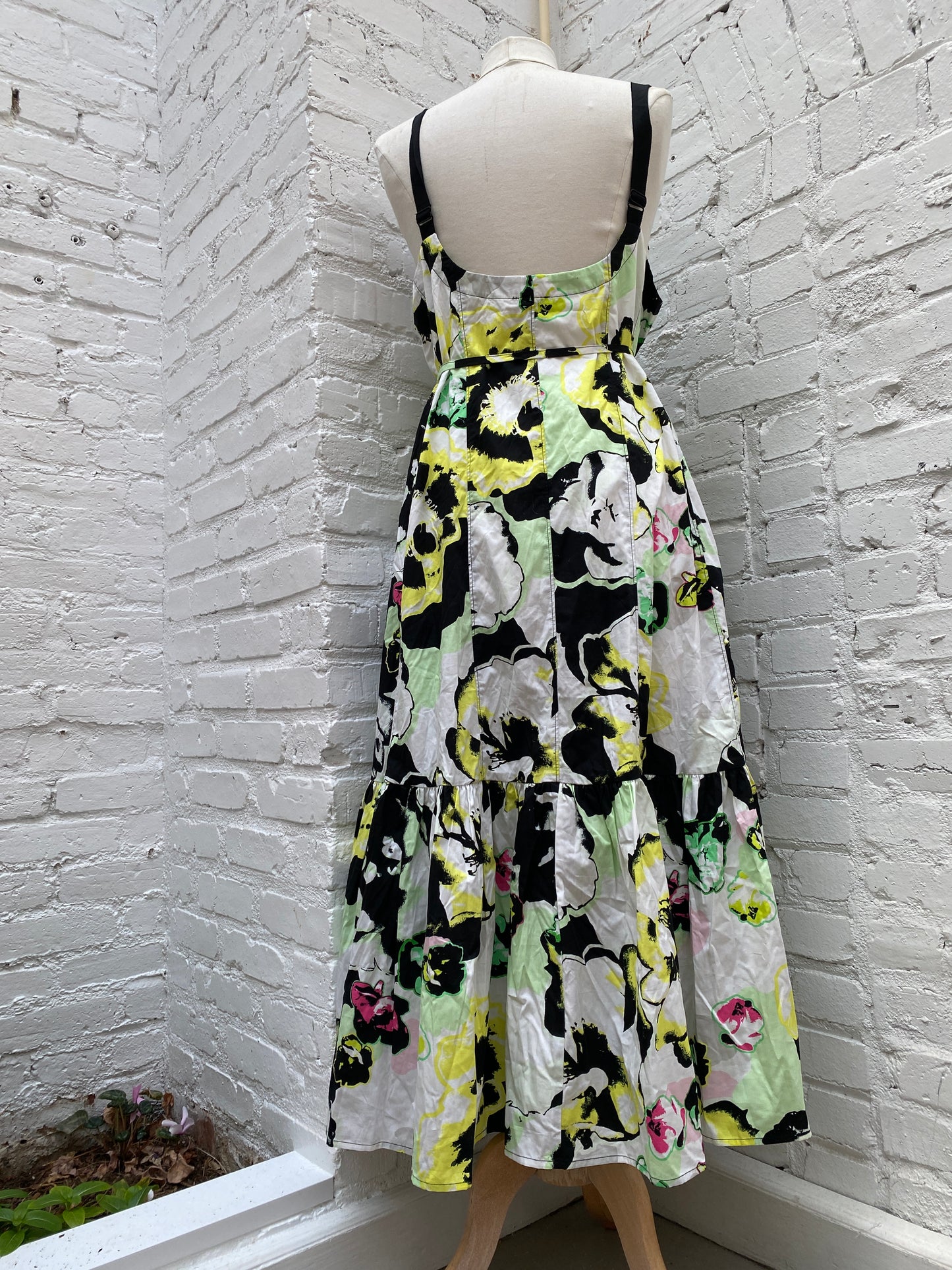 Peter Som Black, White, Yellow & Green Sundress, PL