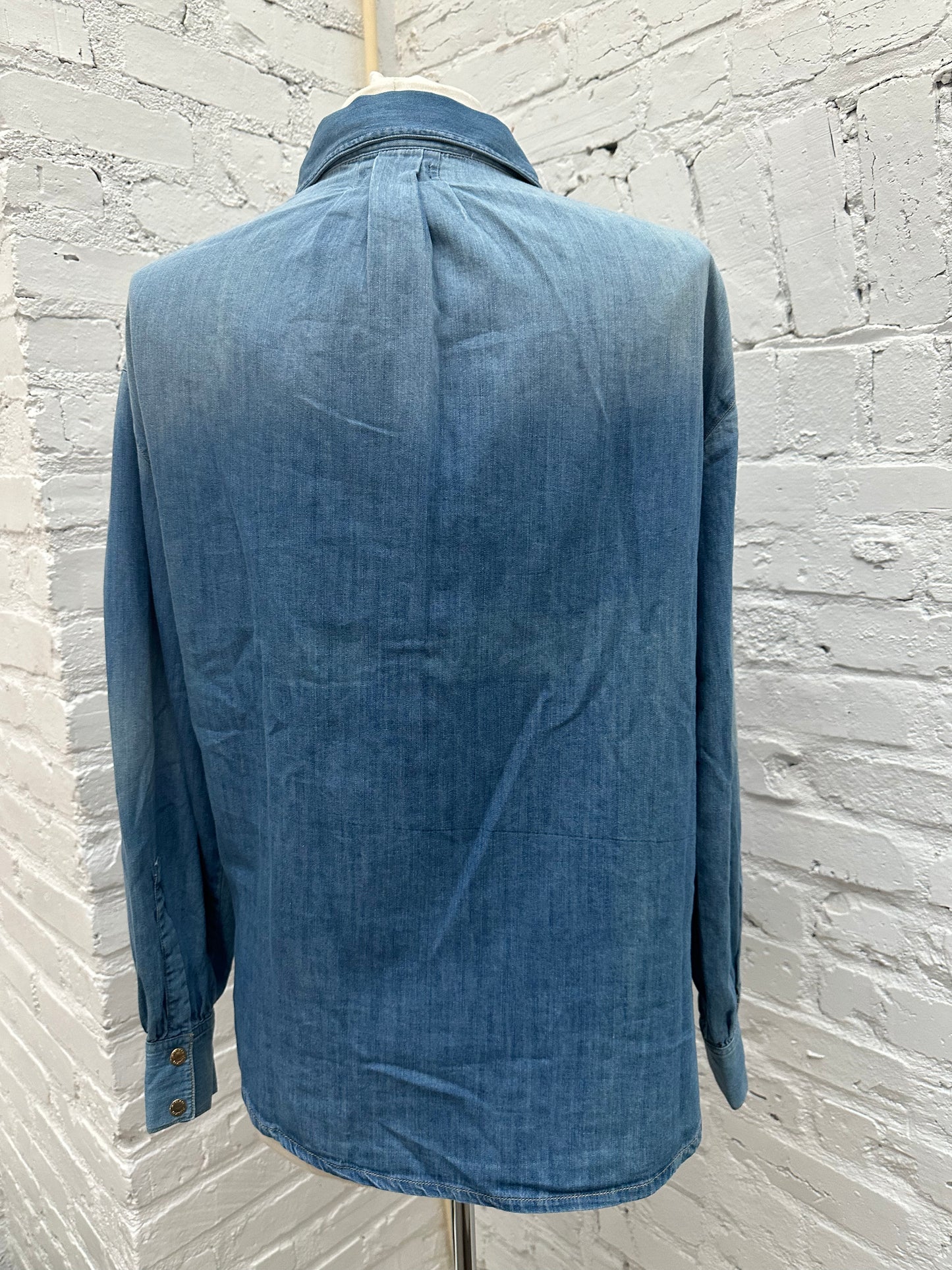 Pinko Blue Jean Button Down, Sz 40