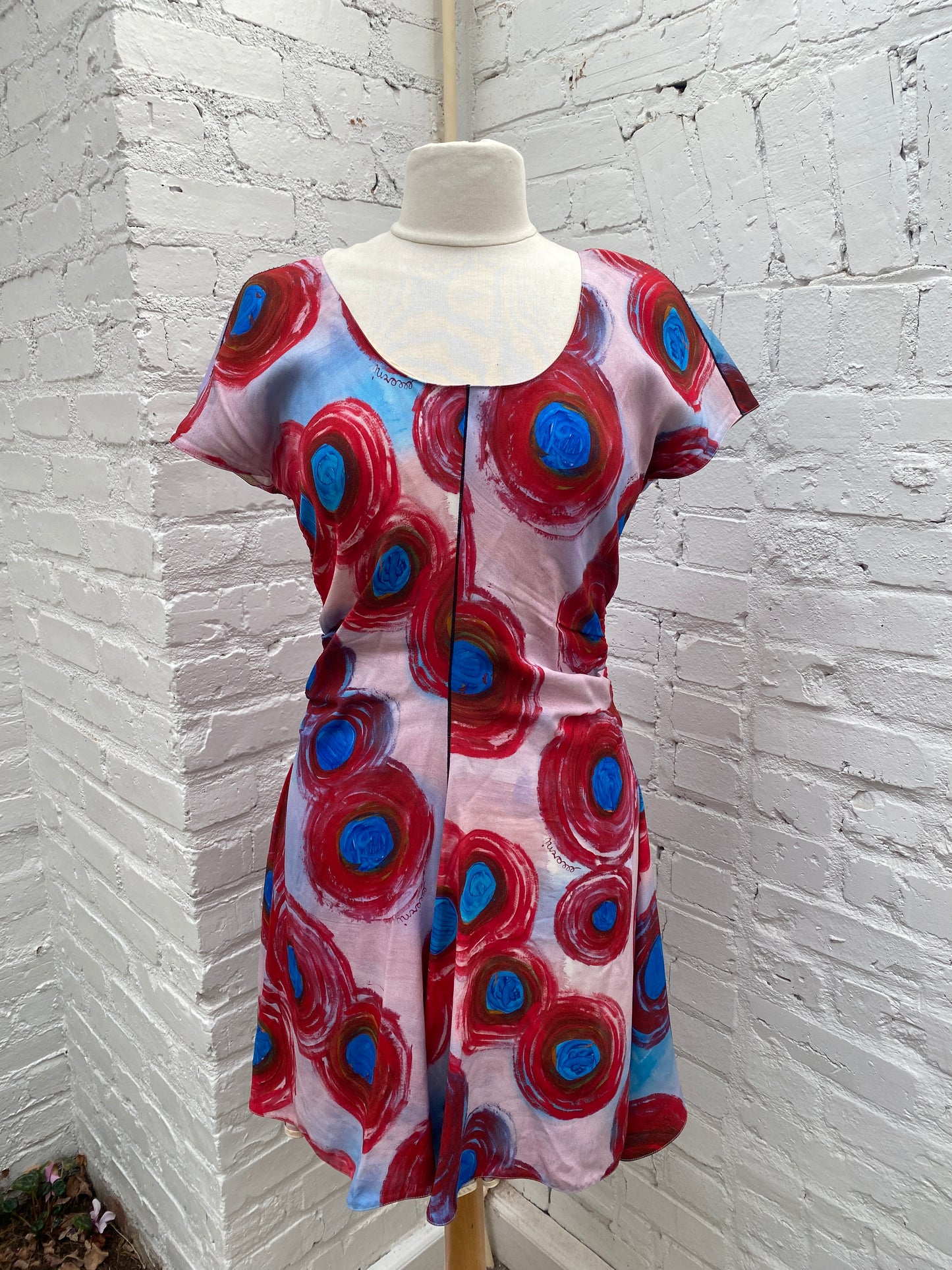 Marni Pink, Red & Blue Paint Dress, 42