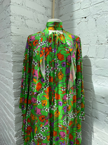 Balenciaga Green/Multicolor Caftan, 40