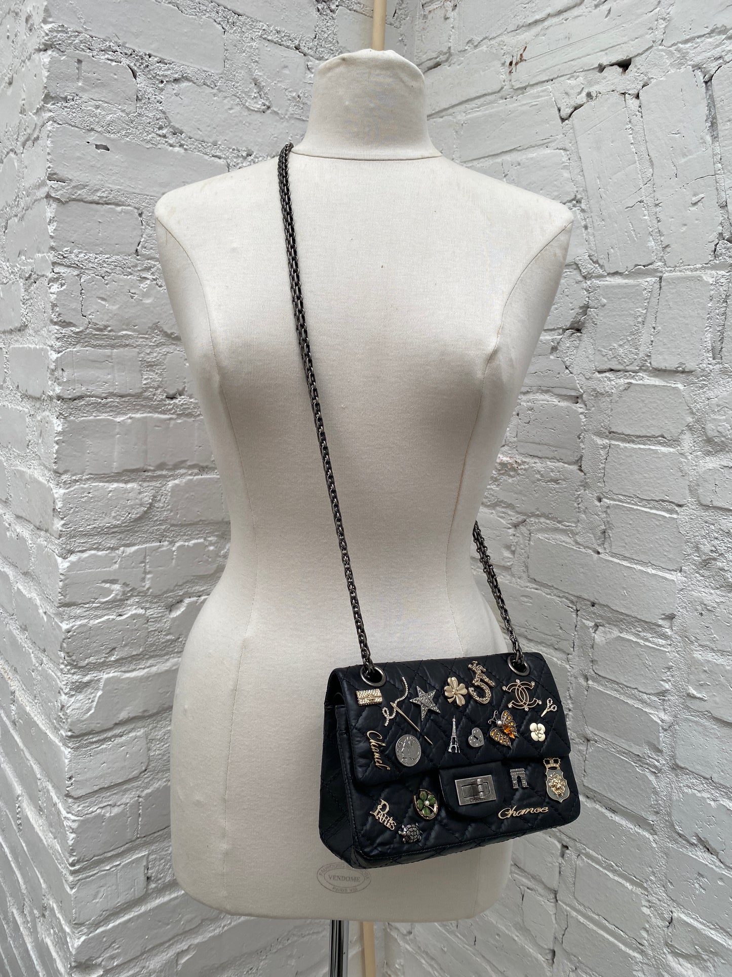 Chanel Black Small 2.55 Reissue Lucky Charms Calfskin Bag RHW