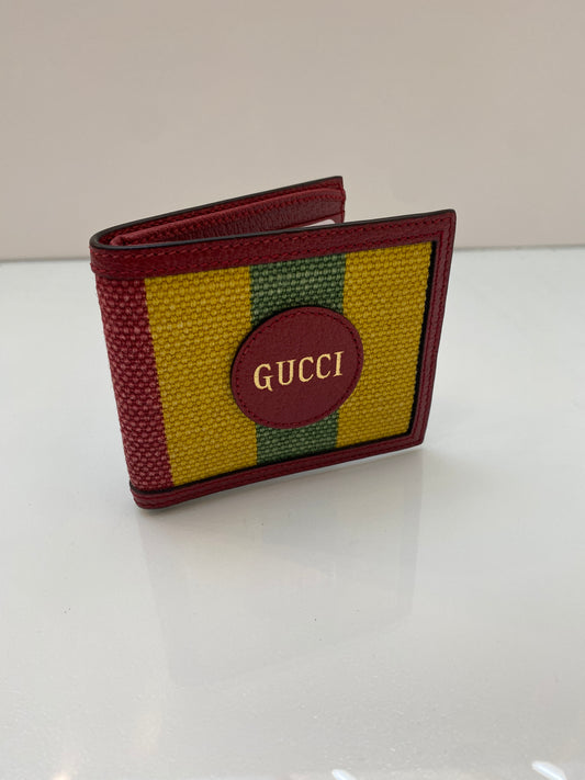 Gucci Bifold Wallet Baiadera Striped Canvas, B&D