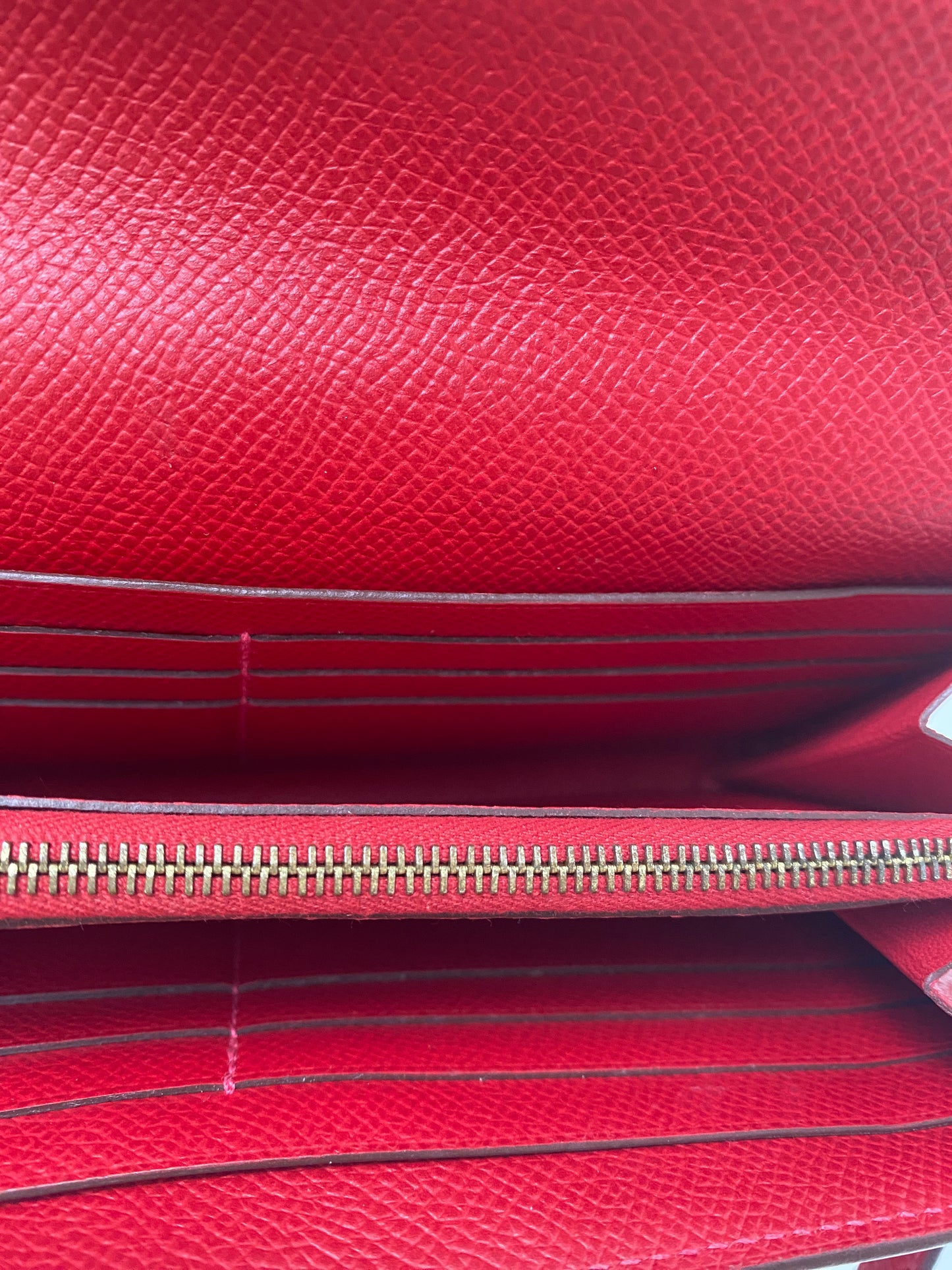 Hermes Kelly Togo Wallet Red GHW