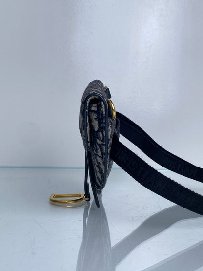 Dior Navy Oblique Bum Bag GHW
