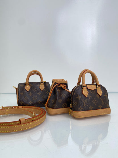 Louis Vuitton Canvas Monogram Mini Icons Trio GHW