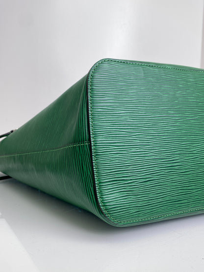 Louis Vuitton Green Epi Leather Neverfull MM Bag SHW