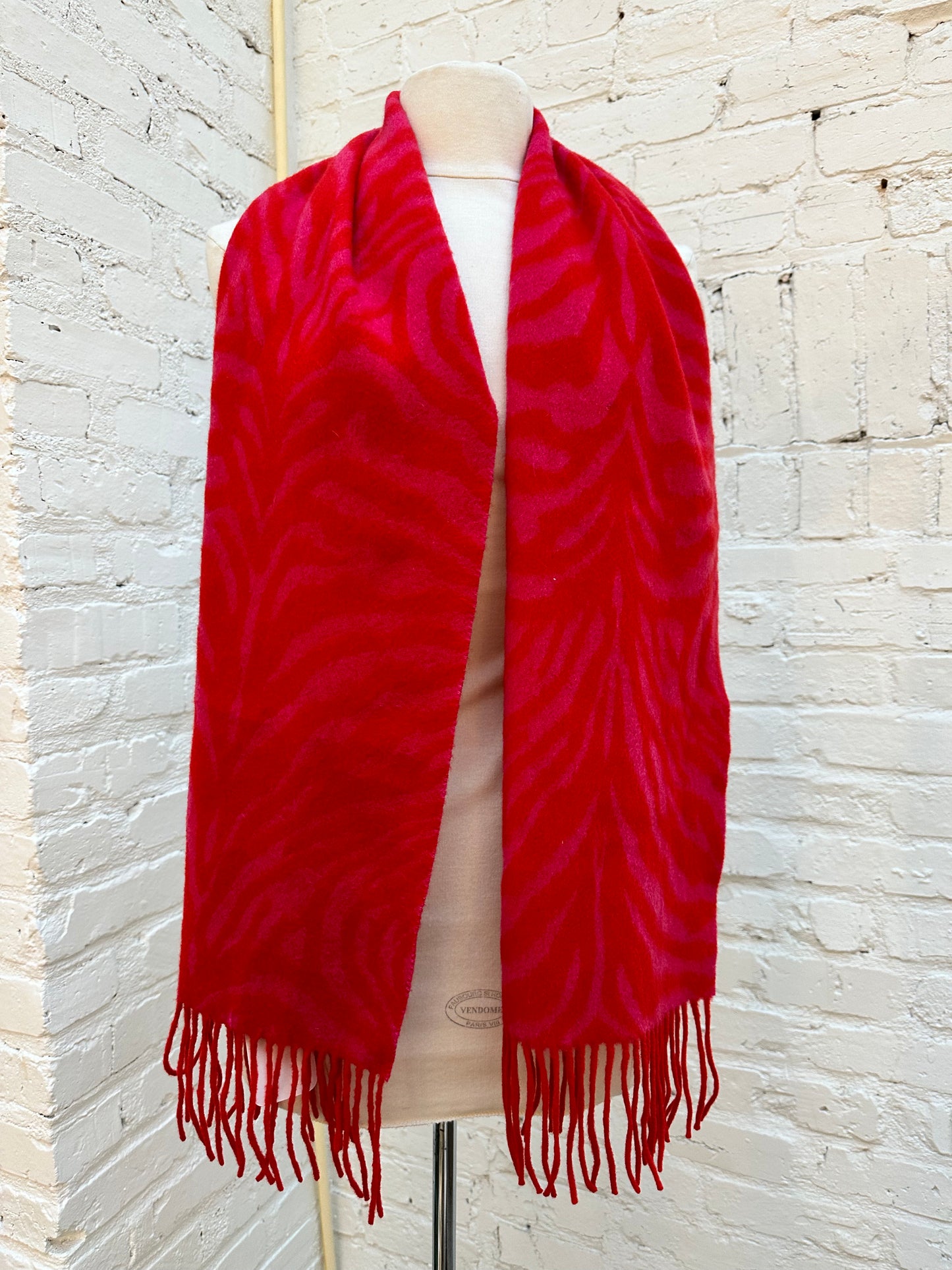 Pink & Red Cashmere Scarf