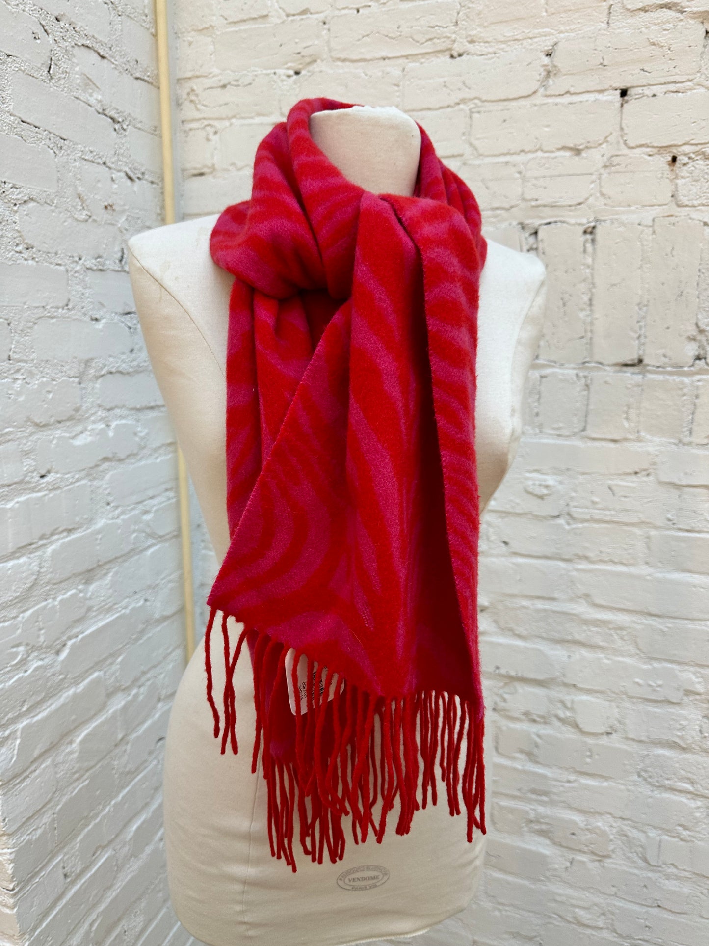 Pink & Red Cashmere Scarf