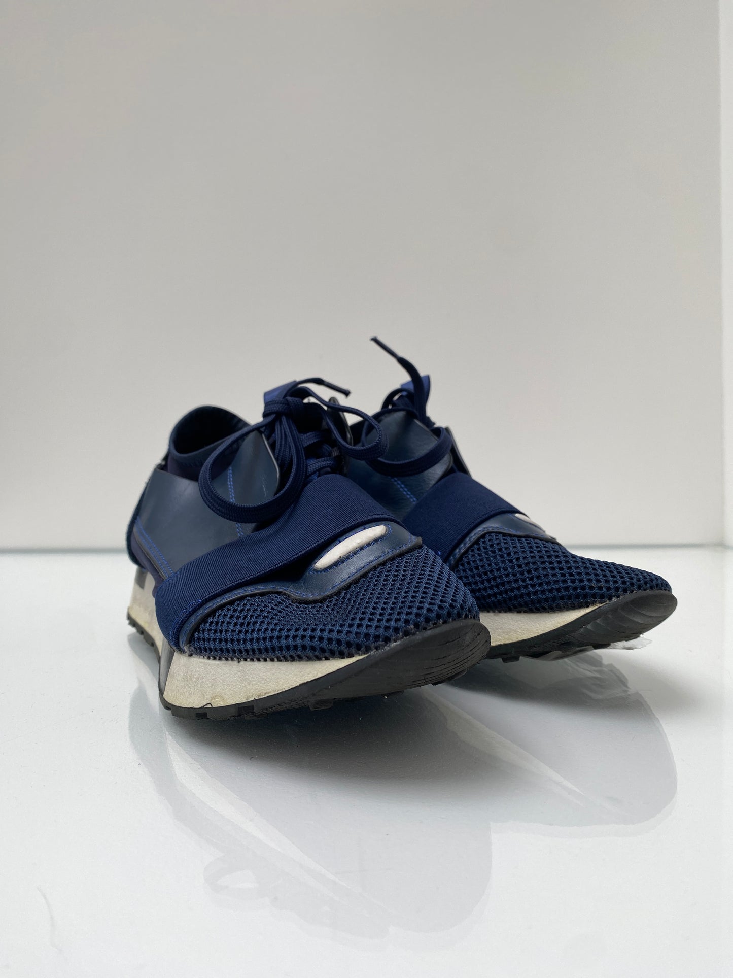 Balenciaga navy sneakers, Sz 37