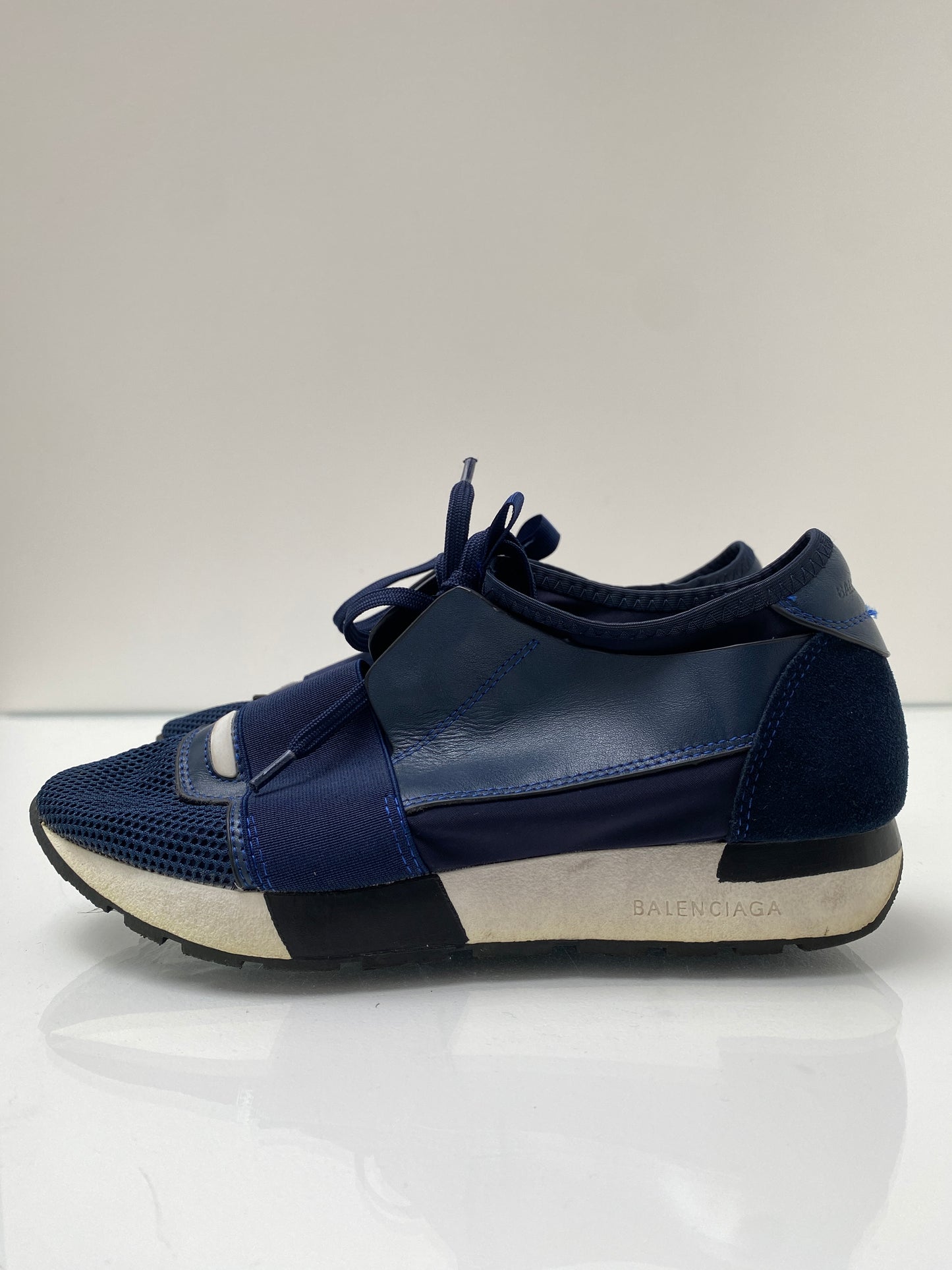 Balenciaga navy sneakers, Sz 37