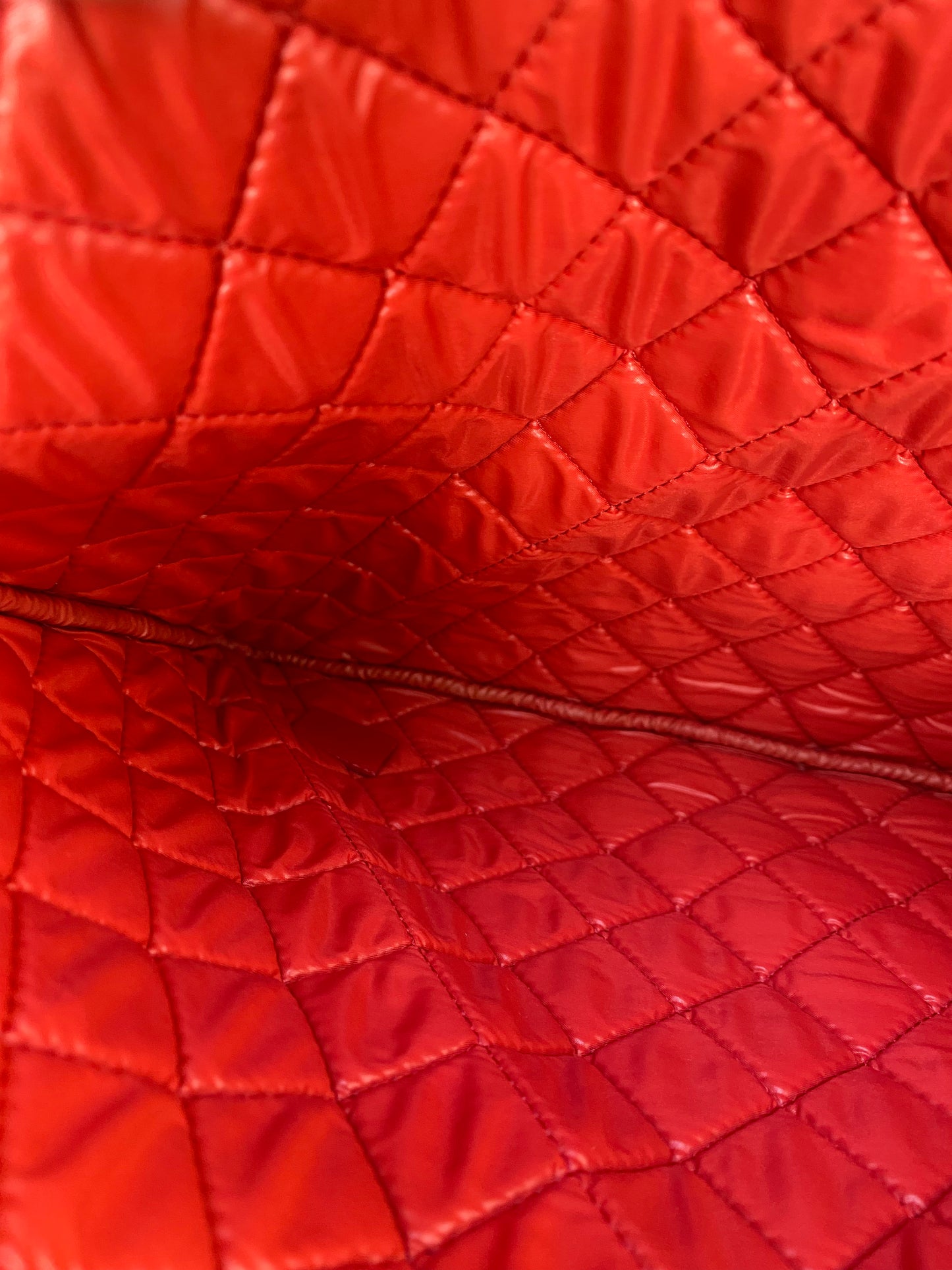 Chanel Red Quilted Lambskin O Case Clutch RHDW