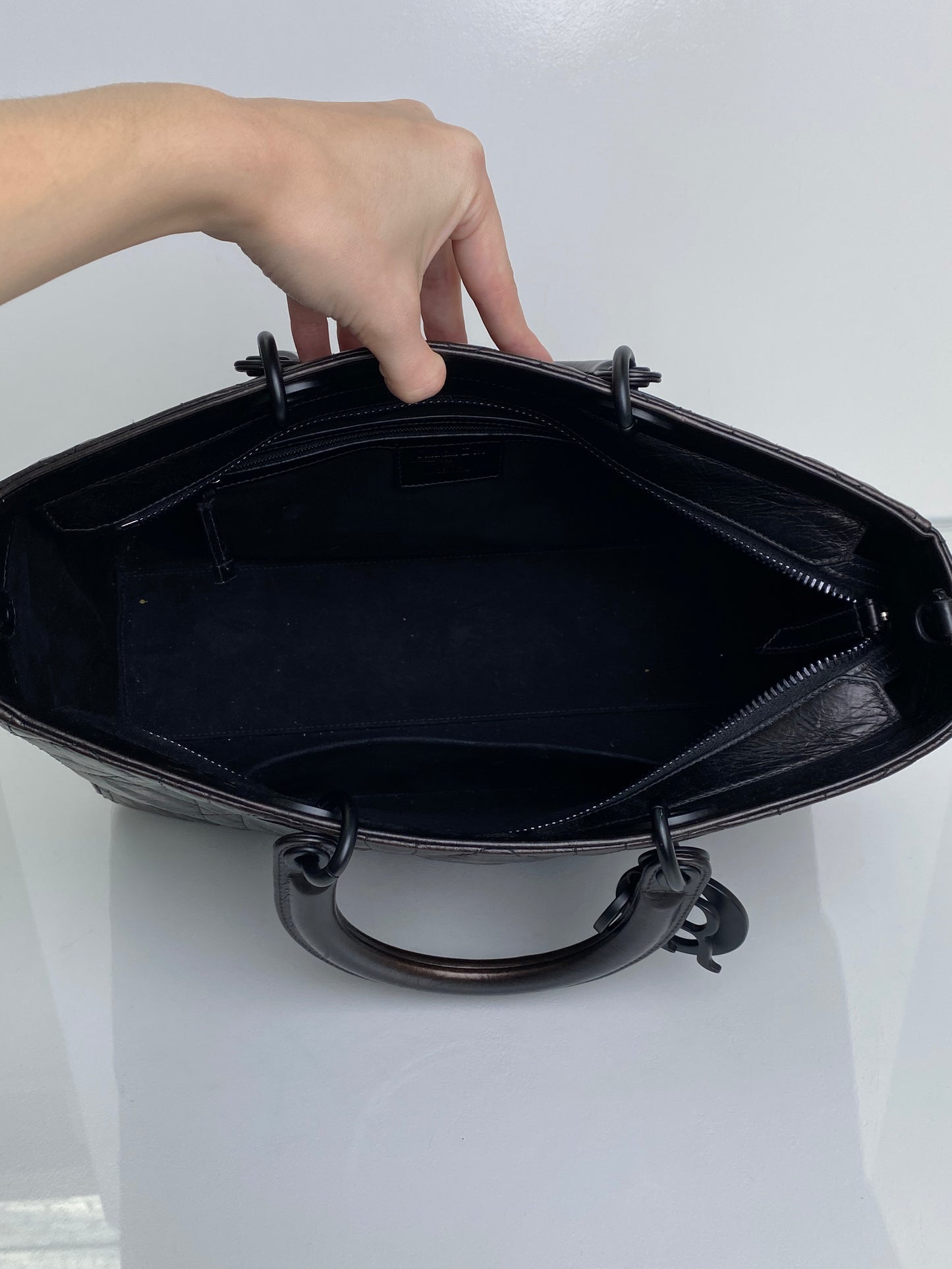 Dior Lady Black D-Sire Bag BHW