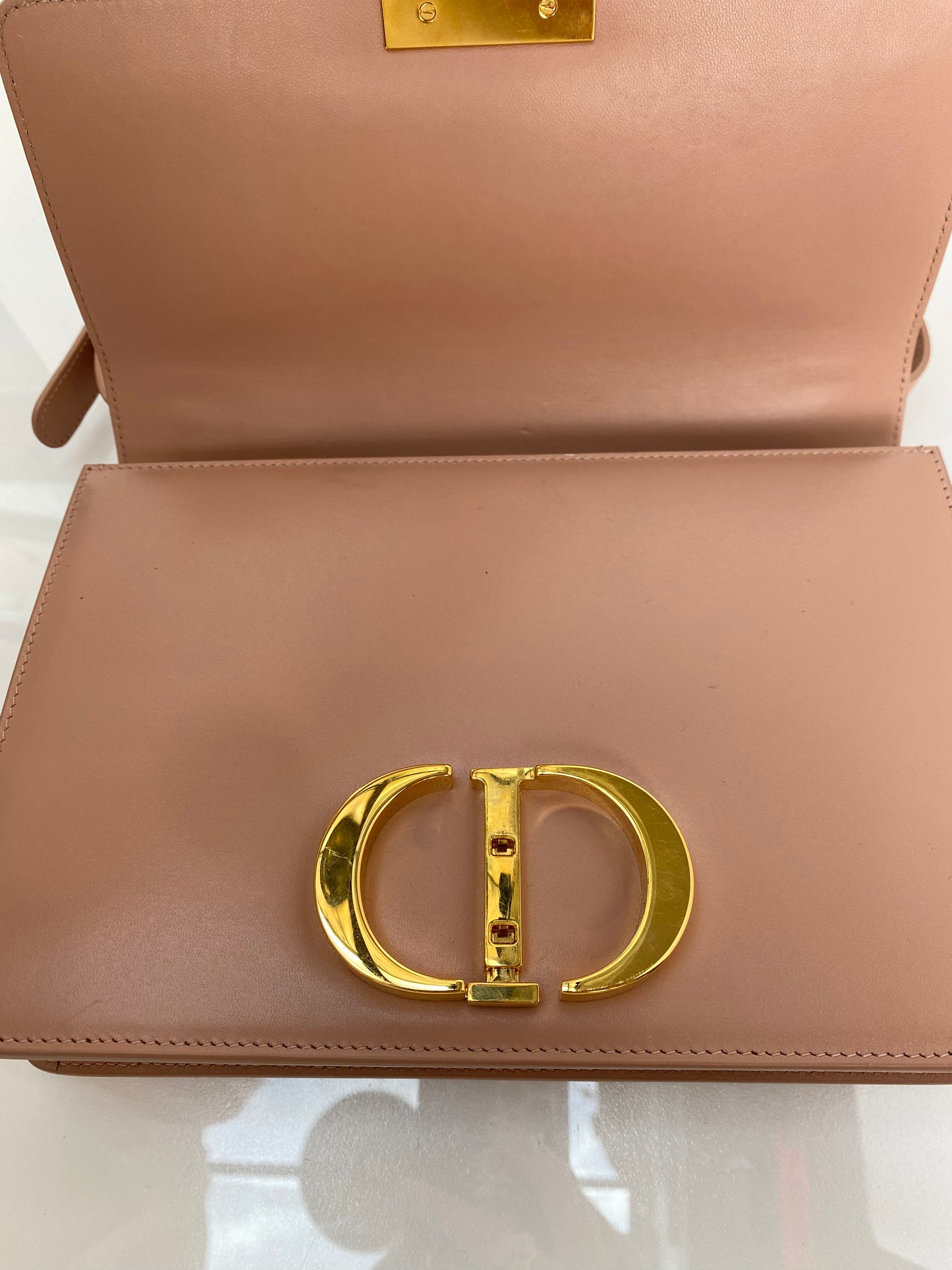 Christian Dior Dusty Pink 30 Montaigne Flap Bag GHW