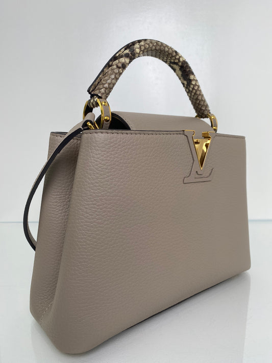 Louis Vuitton Leather Capucines Beige & Exotic Bag