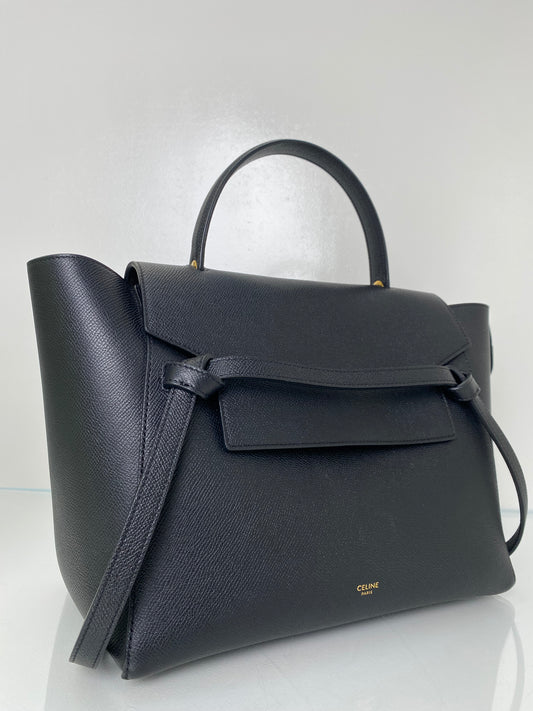 Celine Black Mini Pico Belt Bag GHW