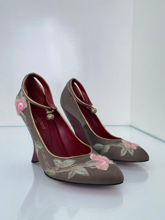 Yves Saint Laurent Flower Heels, 40