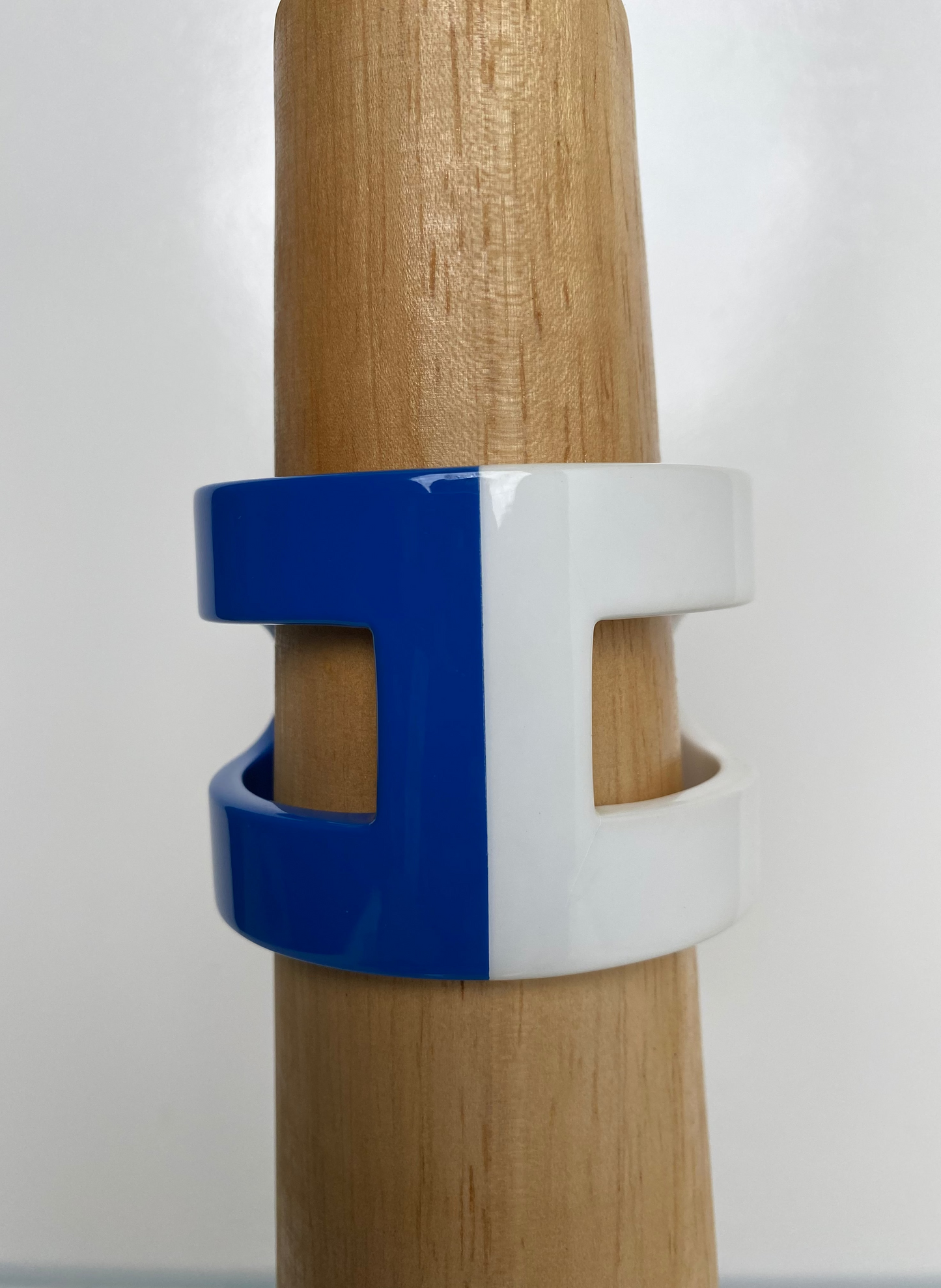 Hermes Resin Cuff White/Blue