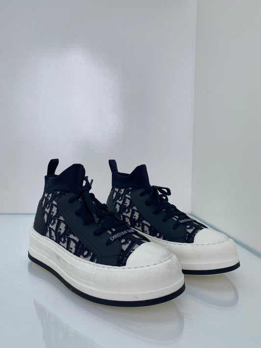 Dior Navy & White Walk'n'Dior Platform Sneaker, 38.5